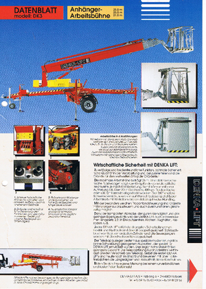 Piattaforme aeree telescopiche su rimorchio trainabile Denka-Lift - Rothlehner 2500 DK 3 MK 25