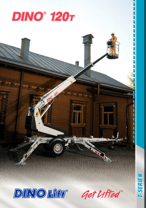 Piattaforme aeree telescopiche su rimorchio trainabile Dino Lift Dino 120T