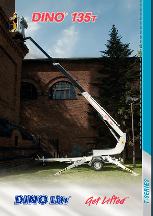 Piattaforme aeree telescopiche su rimorchio trainabile Dino Lift Dino 135T