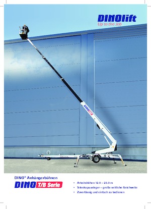 Piattaforme aeree telescopiche su rimorchio trainabile Dino Lift Dino 135T