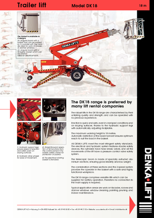 Piattaforme aeree telescopiche su rimorchio trainabile Denka-Lift - Rothlehner DK 18