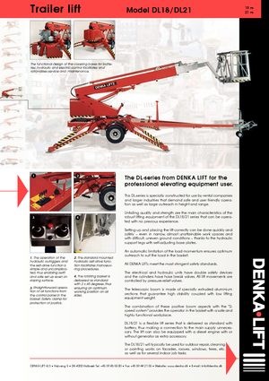 Piattaforme aeree telescopiche su rimorchio trainabile Denka-Lift - Rothlehner DL 21 
