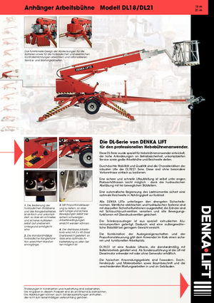 Piattaforme aeree telescopiche su rimorchio trainabile Denka-Lift - Rothlehner DL 21 