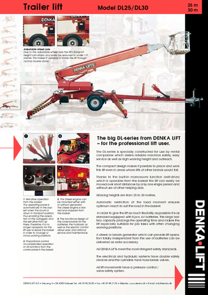 Piattaforme aeree telescopiche su rimorchio trainabile Denka-Lift - Rothlehner DL 25 