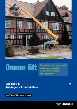 Piattaforme aeree telescopiche su rimorchio trainabile OMMELIFT Omme 1650EB
