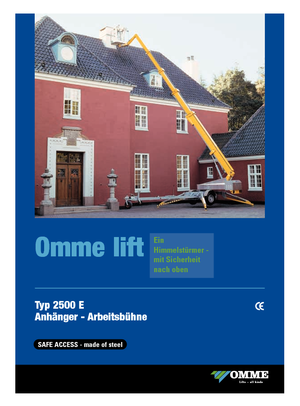 Piattaforme aeree telescopiche su rimorchio trainabile OMMELIFT Omme 2500EBB