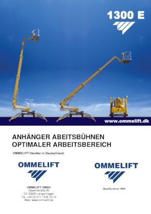 Piattaforme aeree telescopiche su rimorchio trainabile OMMELIFT 1300 E