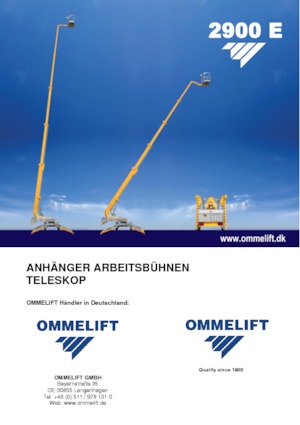 Piattaforme aeree telescopiche su rimorchio trainabile OMMELIFT 2900 E