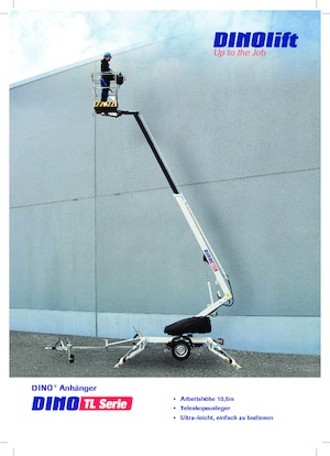 Piattaforme aeree telescopiche su rimorchio trainabile Dino Lift Dino 105TL