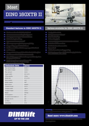 Piattaforme aeree articolate autocarrate Dino Lift Dino 160XTB II