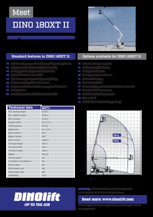 Piattaforme aeree telescopiche su rimorchio trainabile Dino Lift Dino 180XT II