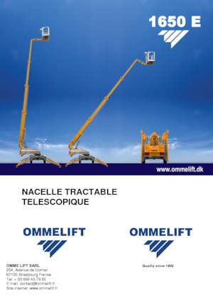Piattaforme aeree telescopiche su rimorchio trainabile OMMELIFT Omme 1300EB