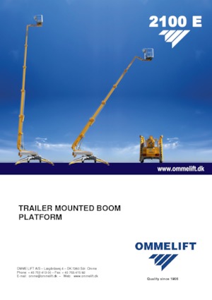 Piattaforme aeree telescopiche su rimorchio trainabile OMMELIFT Omme 2100EB