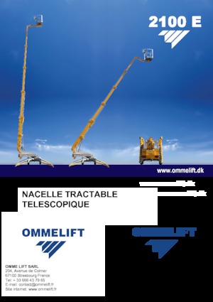 Piattaforme aeree telescopiche su rimorchio trainabile OMMELIFT Omme 2100EB
