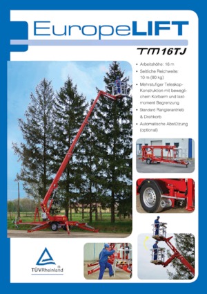 Piattaforme aeree telescopiche su rimorchio trainabile EuropeLift TM 16 TJ