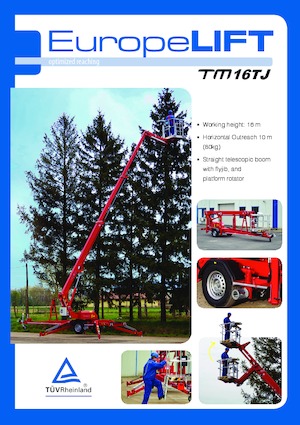 Piattaforme aeree telescopiche su rimorchio trainabile EuropeLift TM 16 TJ