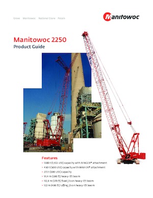 Gru cingolate - braccio a traliccio Manitowoc 2250 T