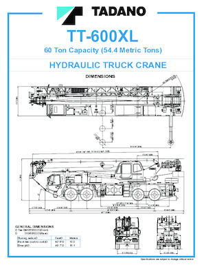 Autogru Tadano TT-600XL