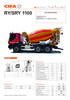 Betoniere su autotelaio CIFA RY 1100