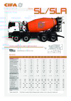 Betoniere su autotelaio CIFA SL 15