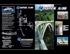 Piattaforme aeree articolate su rimorchio trainabile Aspen Aerials  A-30 