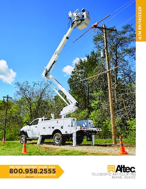 Piattaforme aeree articolate su rimorchio trainabile Altec AT48M/P