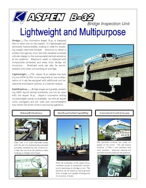 Piattaforme aeree articolate su rimorchio trainabile Aspen Aerials  B-32