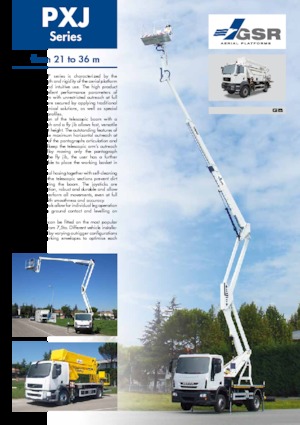 Piattaforme aeree articolate su rimorchio trainabile GSR E360PXJ 