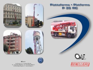 Piattaforme aeree articolate su rimorchio trainabile Benelligru P35 RC