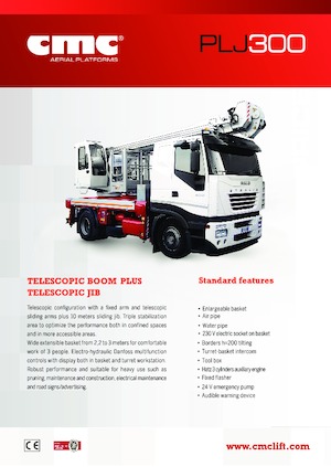 Piattaforme aeree articolate su rimorchio trainabile CMC PLJ300