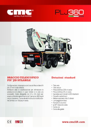 Piattaforme aeree articolate su rimorchio trainabile CMC PLJ360