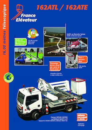 Piattaforme aeree telescopiche autocarrate France Elévateur 162ATL