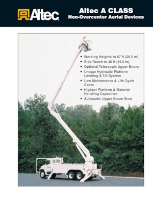 Piattaforme aeree articolate su rimorchio trainabile Altec A65