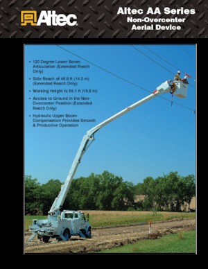 Piattaforme aeree articolate su rimorchio trainabile Altec AA55