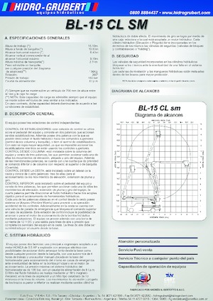 Piattaforme aeree articolate su rimorchio trainabile Hidro-Grubert BL 15CL