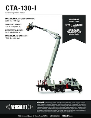 Piattaforme aeree articolate su rimorchio trainabile Versalift CTA-130-I (CONDOR)