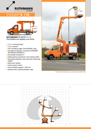 Piattaforme aeree articolate su rimorchio trainabile Ruthmann K 110