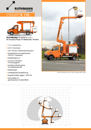 Piattaforme aeree articolate su rimorchio trainabile Ruthmann K 110