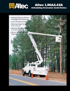 Piattaforme aeree articolate su rimorchio trainabile Altec L42A