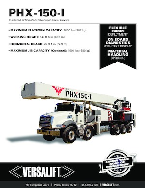 Piattaforme aeree articolate su rimorchio trainabile Versalift PHX-150-I (PHOENIX)