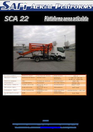 Piattaforme aeree articolate autocarrate Safi SCA 22 