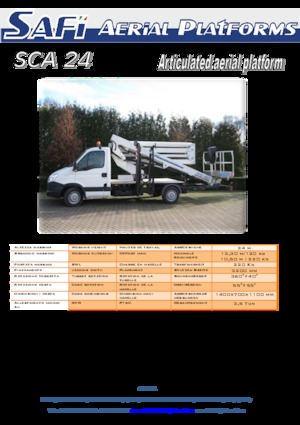 Piattaforme aeree articolate autocarrate Safi SCA 24 HE 