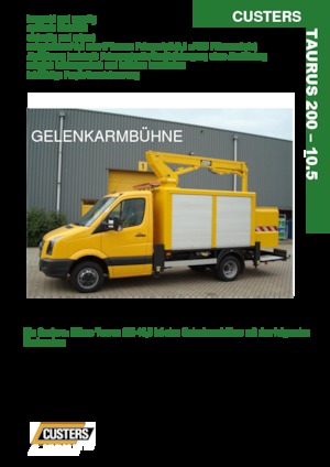 Piattaforme aeree articolate su rimorchio trainabile Custers Taurus 200-10.5