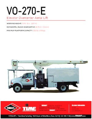 Piattaforme aeree articolate su rimorchio trainabile Versalift VO-270-REV