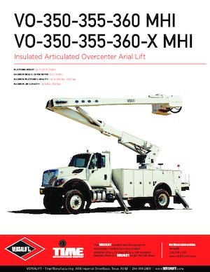 Piattaforme aeree articolate su rimorchio trainabile Versalift VO-350-MHI