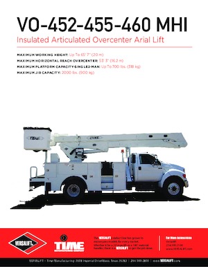 Piattaforme aeree articolate su rimorchio trainabile Versalift VO-455-MHI