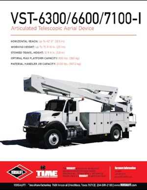 Piattaforme aeree articolate su rimorchio trainabile Versalift VST-6600-I