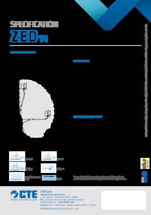 Piattaforme aeree articolate su rimorchio trainabile CTE ZED 14