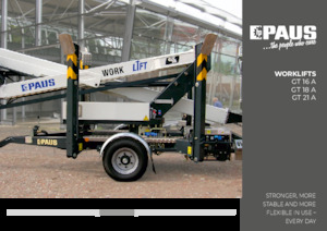 Piattaforme aeree articolate su rimorchio trainabile Paus GT 18 A