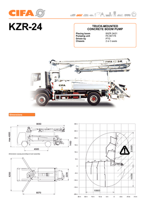 Pompe per calcestruzzo autocarrate CIFA KZR-24